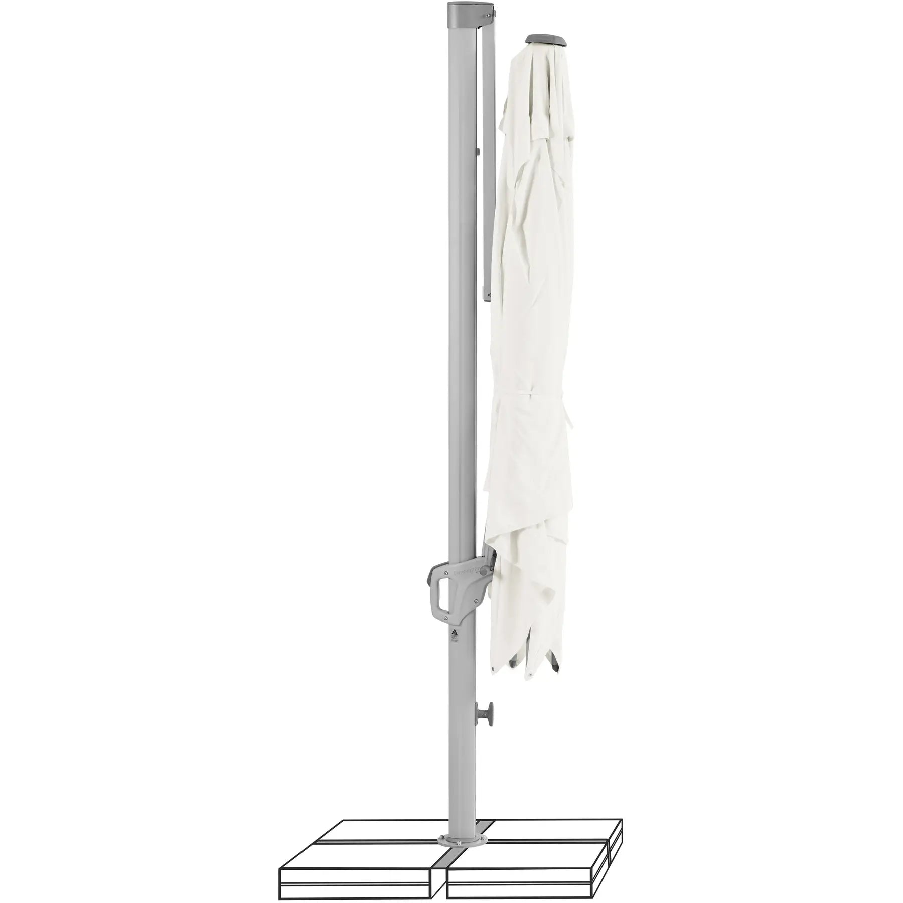 FLEX-DACHSCHIRM 210X150 MITTELSTANGE FROSTGRÜN