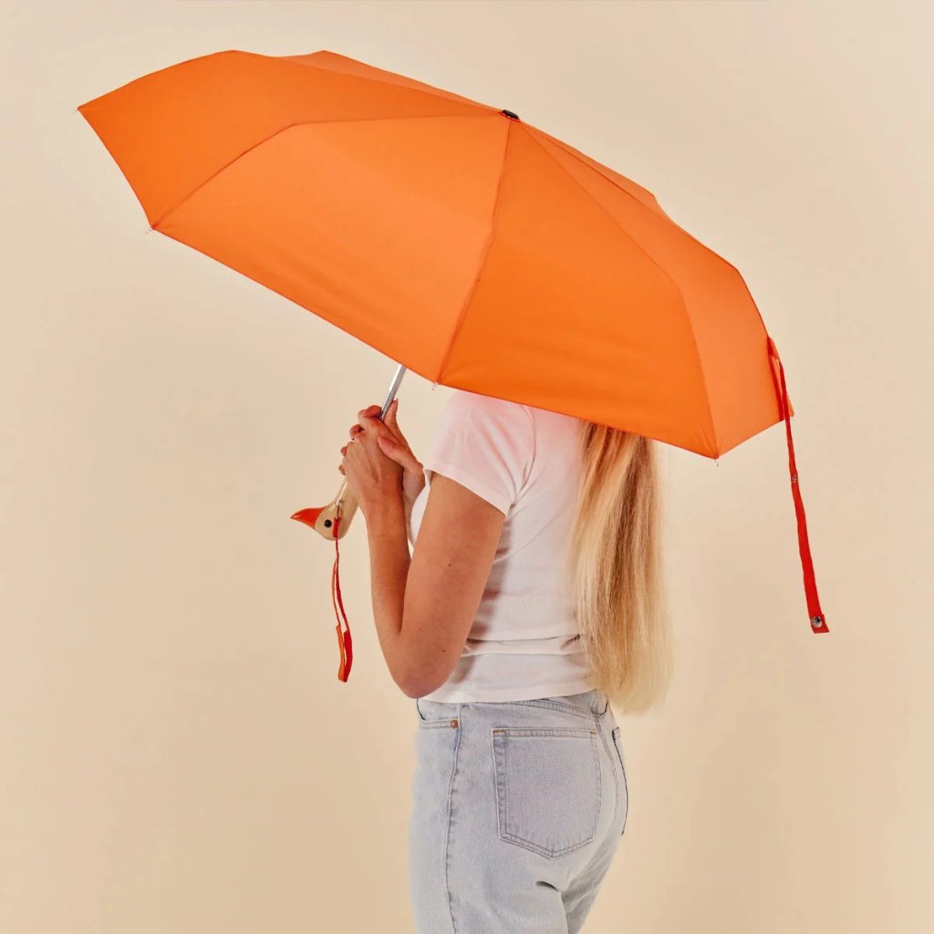 Ombrello Pieghevole Testa d'Anatra Papaya - immagine 5