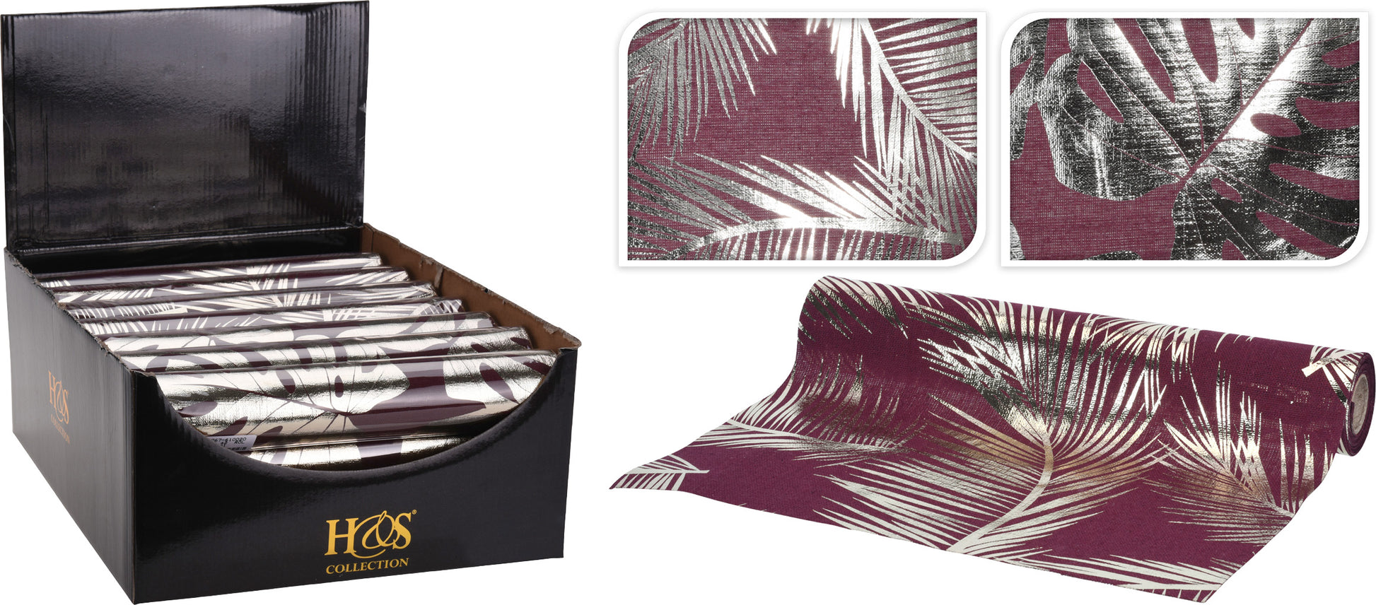 ROTOLO TESSUTO 28X270 CM BORDEAUX MODELLO ASSORTITO