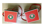 SCATOLA IN CARTA PIEGHEVOLE NATALE CON MANICI H10X13X13CM