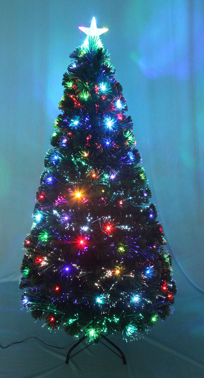ALBERO DI NATALE CON FIBRE OTTICHE H.180CM