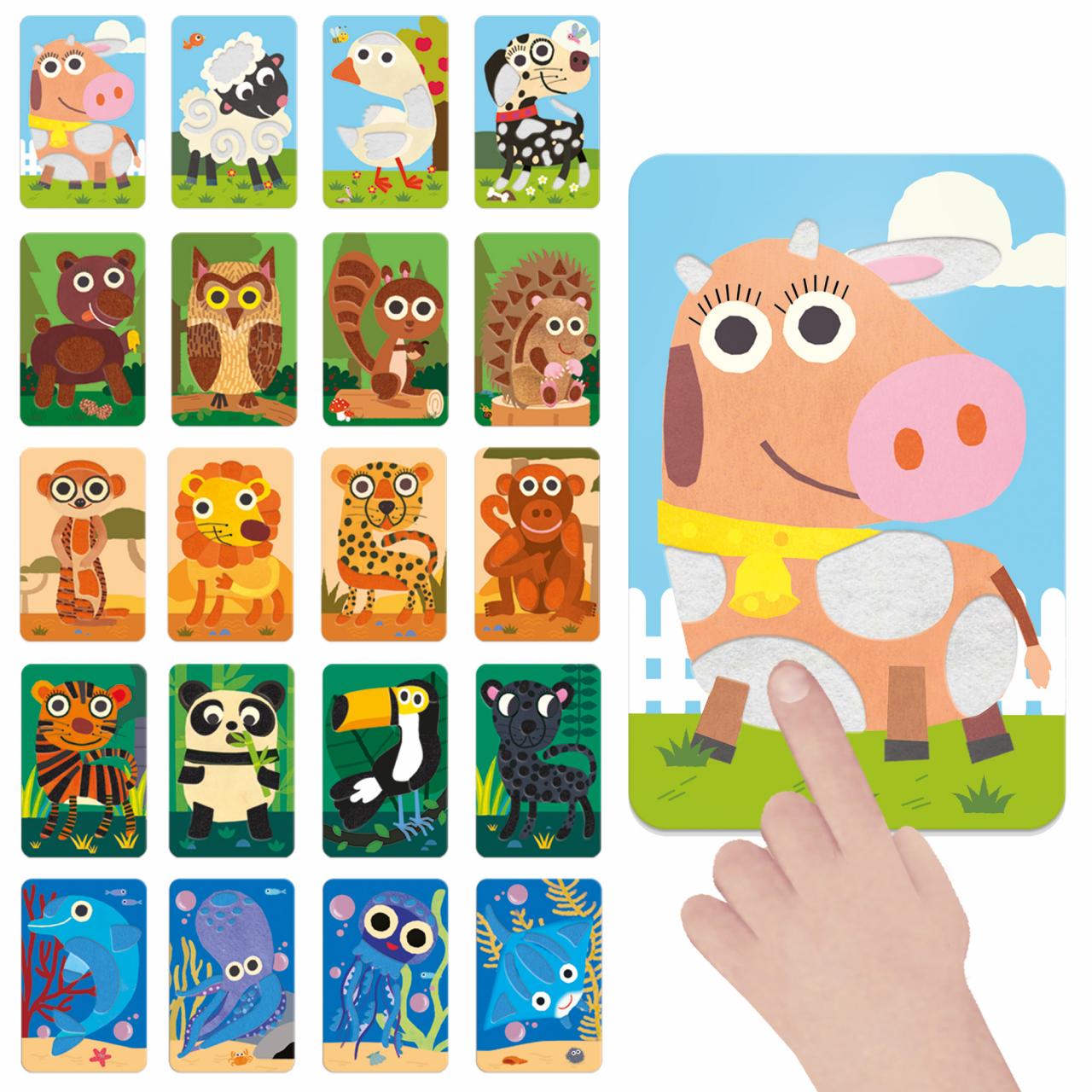 Flashcards Baby Soft Tattili Animali 1-3 anni (10 pz) Headu