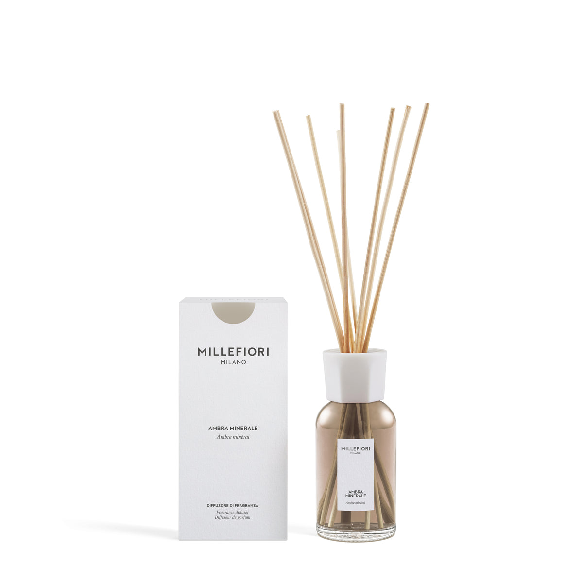 Diffusore a Bastoncini Ambra Minerale 250 ml Millefiori Milano