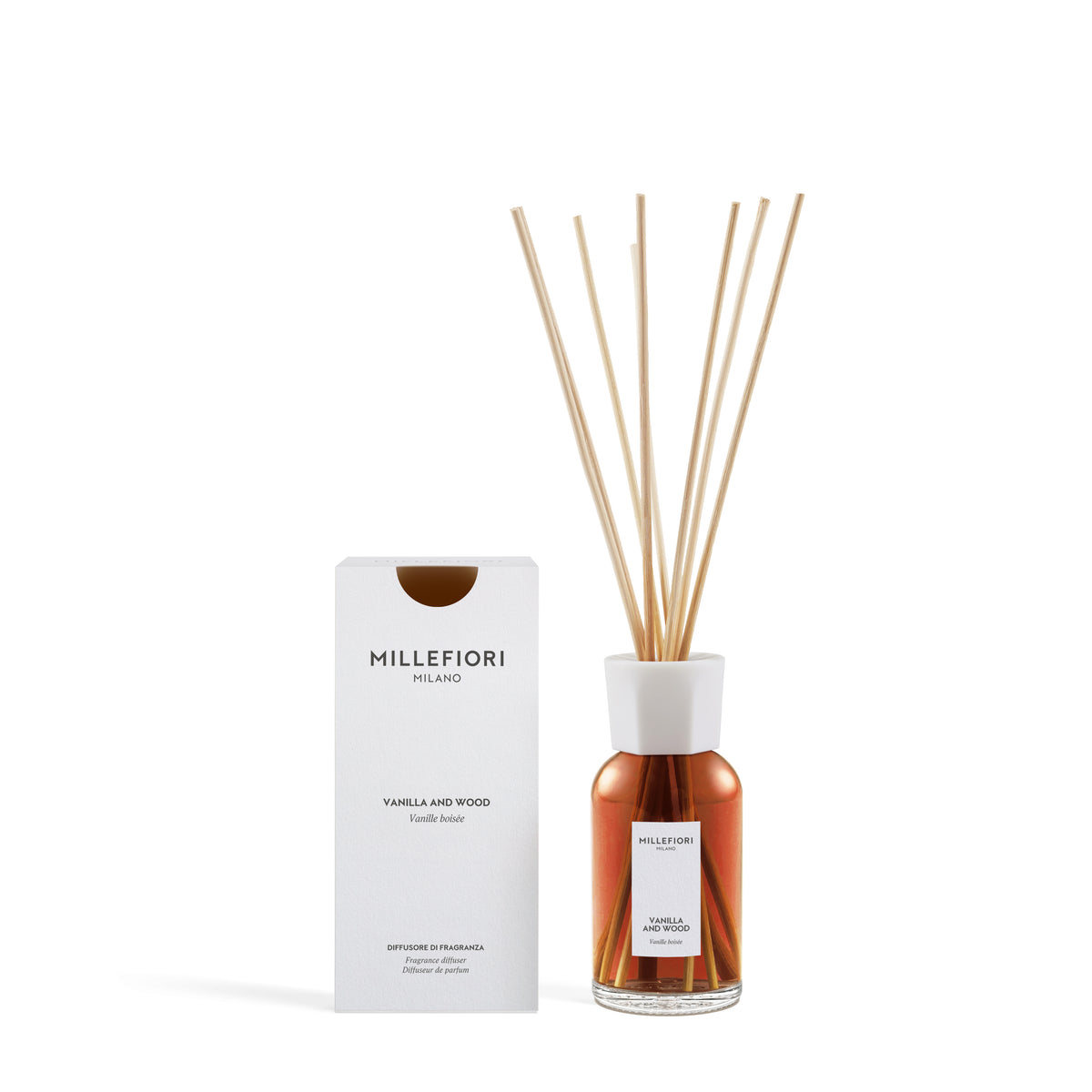 Diffusore A Bastoncini Vanilla and Wood 100 ml MILLEFIORI MILANO