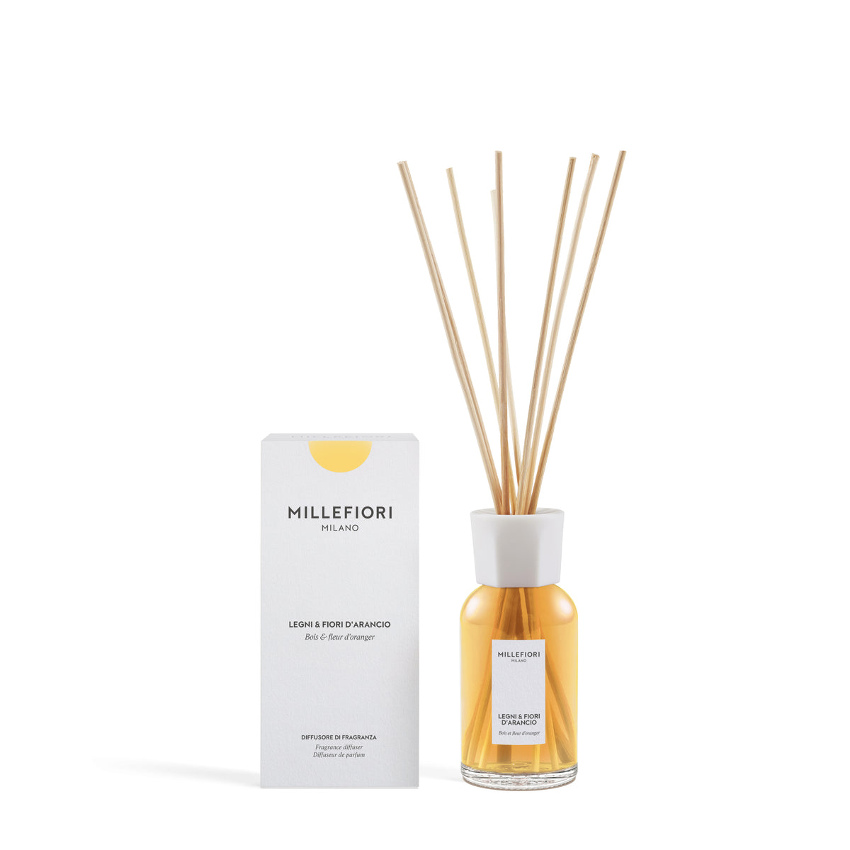 Diffusore a Bastoncini Legni e Fiori d'Arancio 100 ml MILLEFIORI MILANO