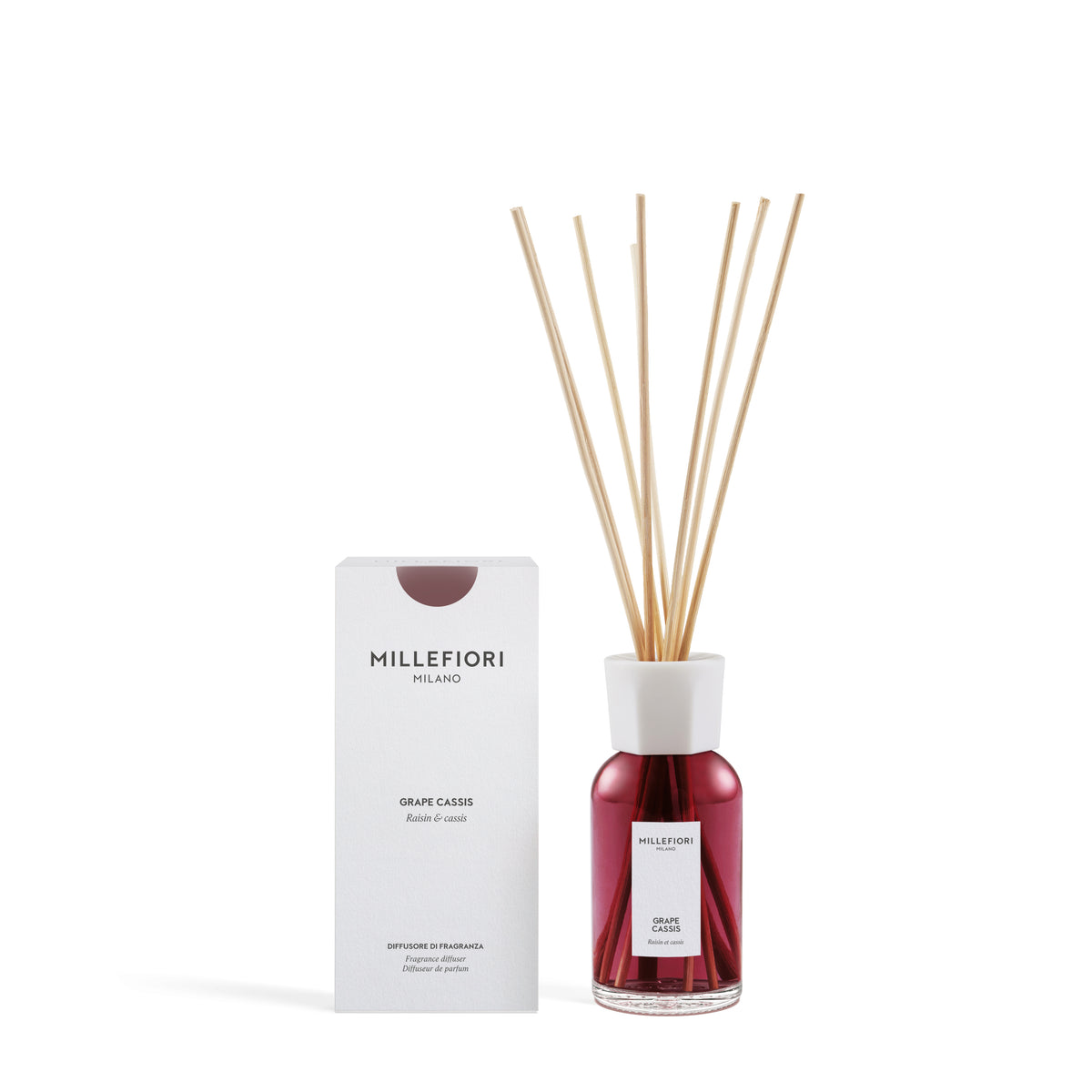 Diffusore A Bastoncini Grape Cassis 250ml Millefiori Milano