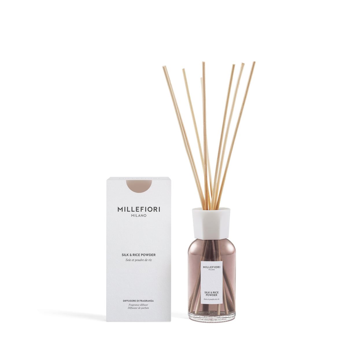 Diffusore a Bastoncini Silk & Rice Powder 100 ml MILLEFIORI MILANO