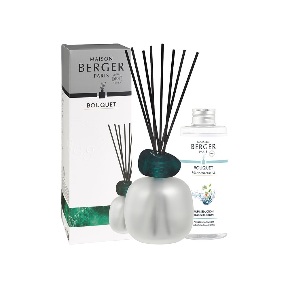 Maison Berger - Bouquet MINERAL Givré + 200ml Bleu Séduction
