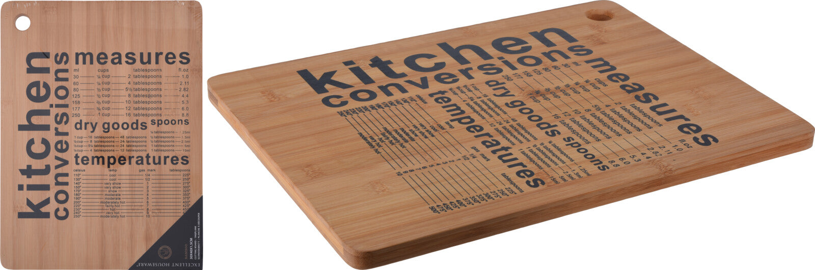 TAGLIERE IN BAMBU STAMPA KITCHEN 40X30CM