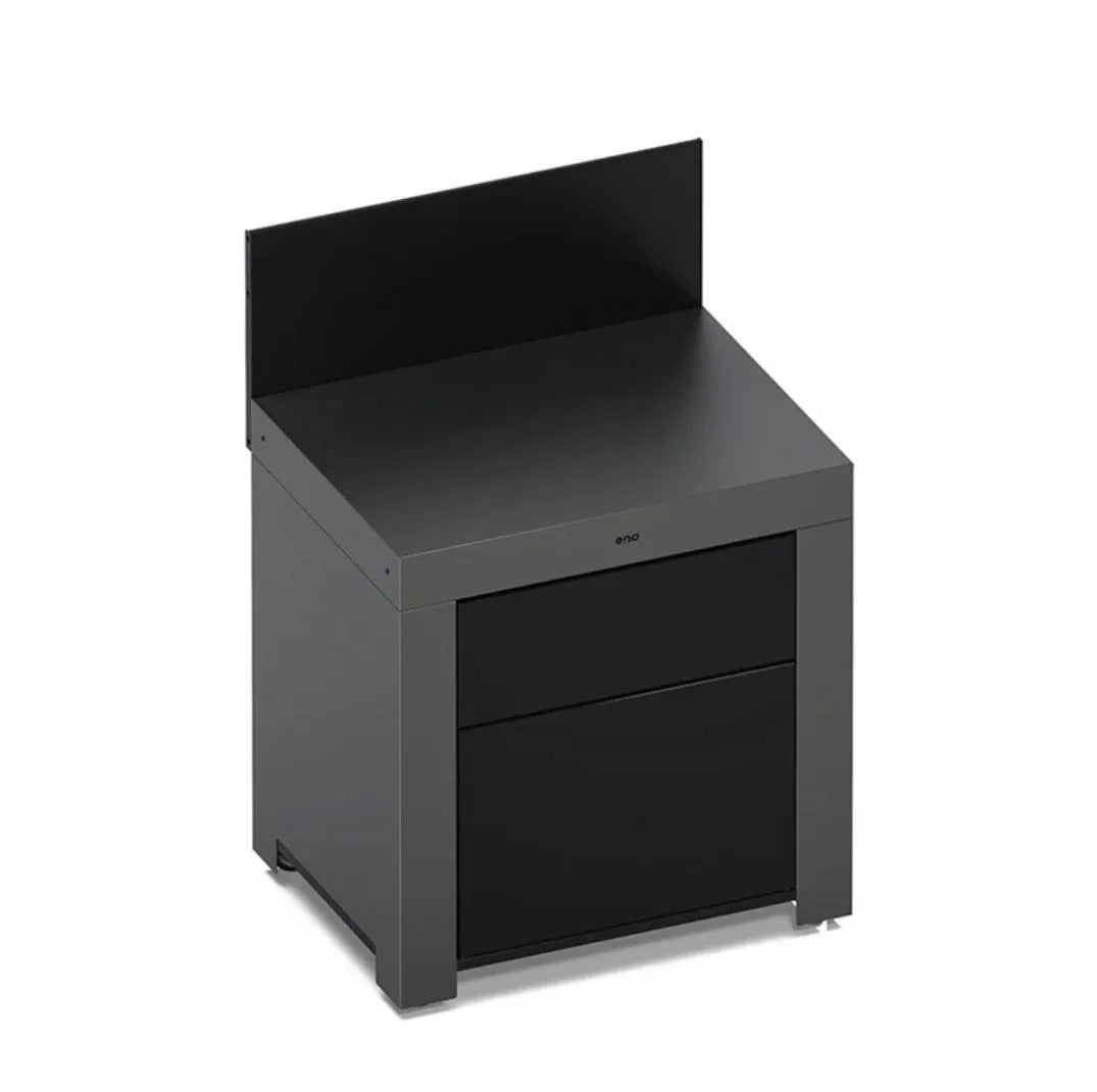 ENO Modulo piano di lavoro con due cassetti 80x62x115 cm grigio e nero