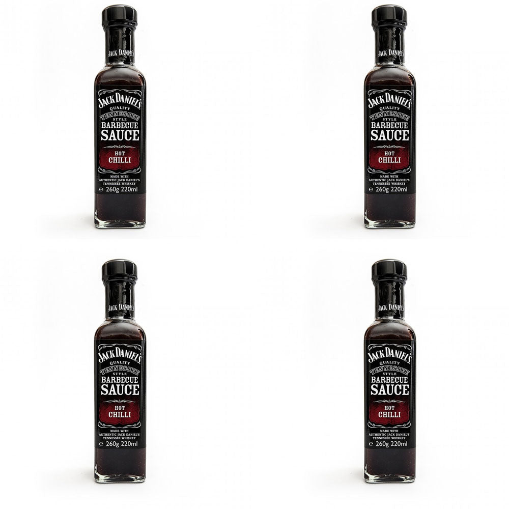 OFFERTA 4 SALSE BARBECUE HOT CHILI PEPERONCINO PICCANTE 260GR
