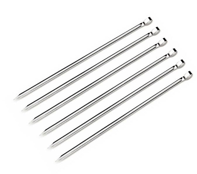 SET DI SPIEDINI PER CARNE ARROSTO 6 PEZZI DA 30 CM IN ACCIAIO INOX CHURRASCO