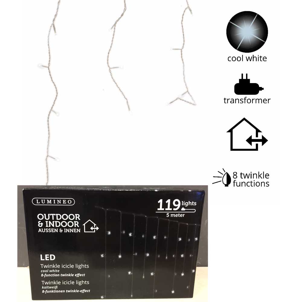 STALATTITI 119 LED MINI EFFETTO GHIACCIOLO BIANCO FREDDO
