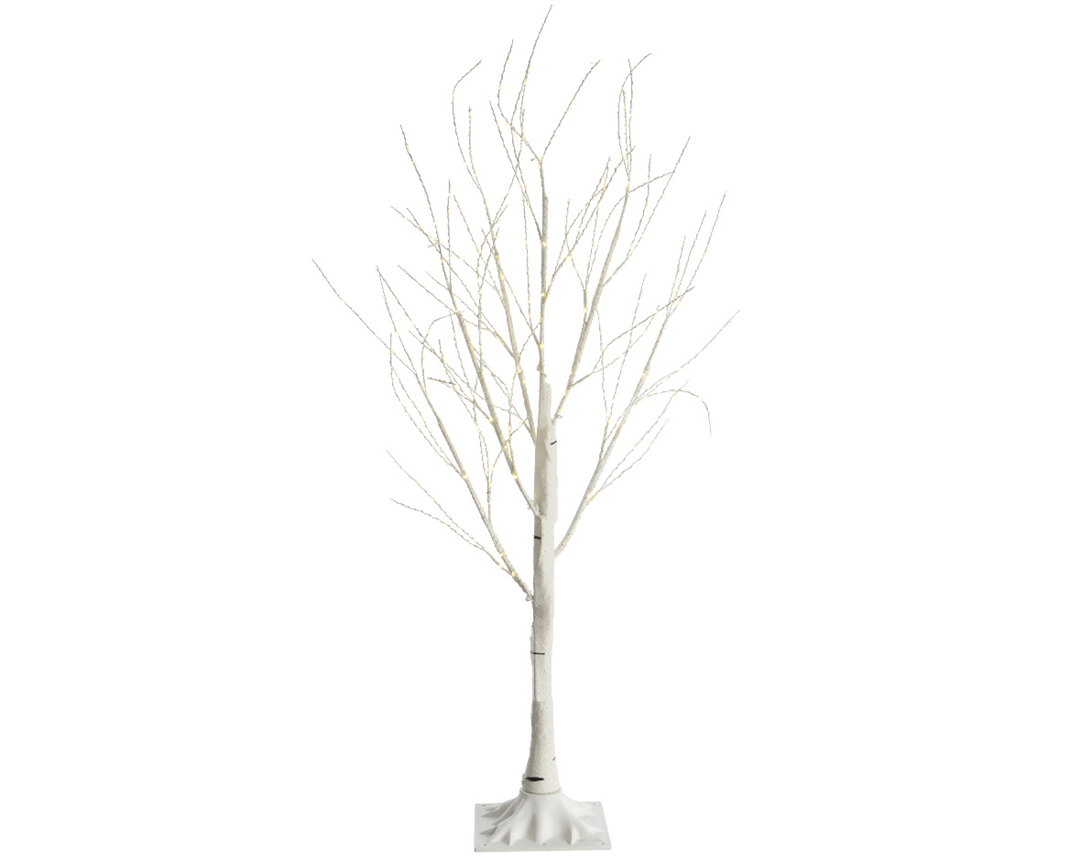 BETULLA LUMINOSA CON 600 LED BIANCO CALDO H180CM