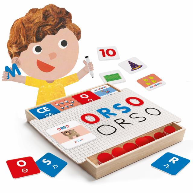 Montessori SUPER BOX per scrivere e leggere 3-6 anni Headu