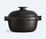 COCOTTE TONDA PICCOLA DELIZIA IN CERAMICA DIAMETRO 20 CM COLOR ARDESIA
