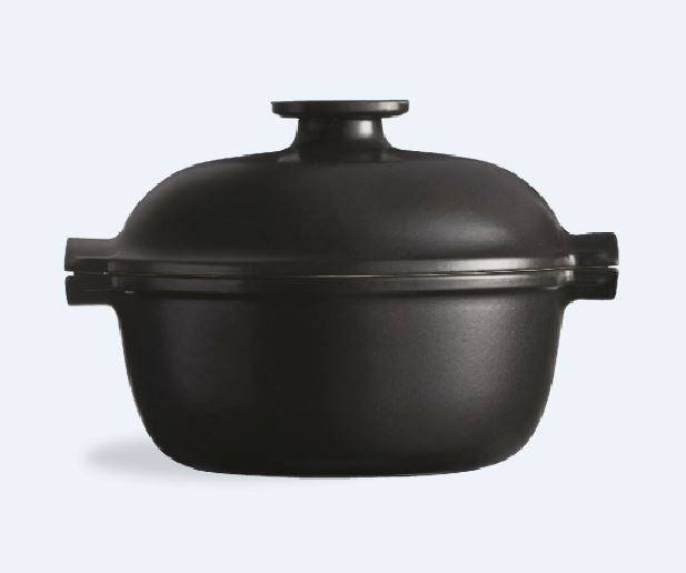 COCOTTE TONDA PICCOLA DELIZIA IN CERAMICA DIAMETRO 20 CM COLOR ARDESIA