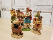 7 STATUINE GRUPPO PASTORI ASSORTITI 20CM