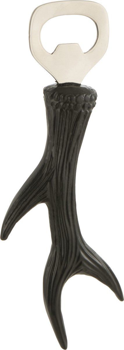 Apribottiglie a Corna 17.5x2x6 cm Nero