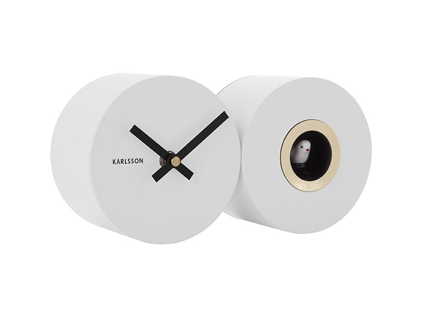 Orologio da Parete Duo Cuckoo Bianco