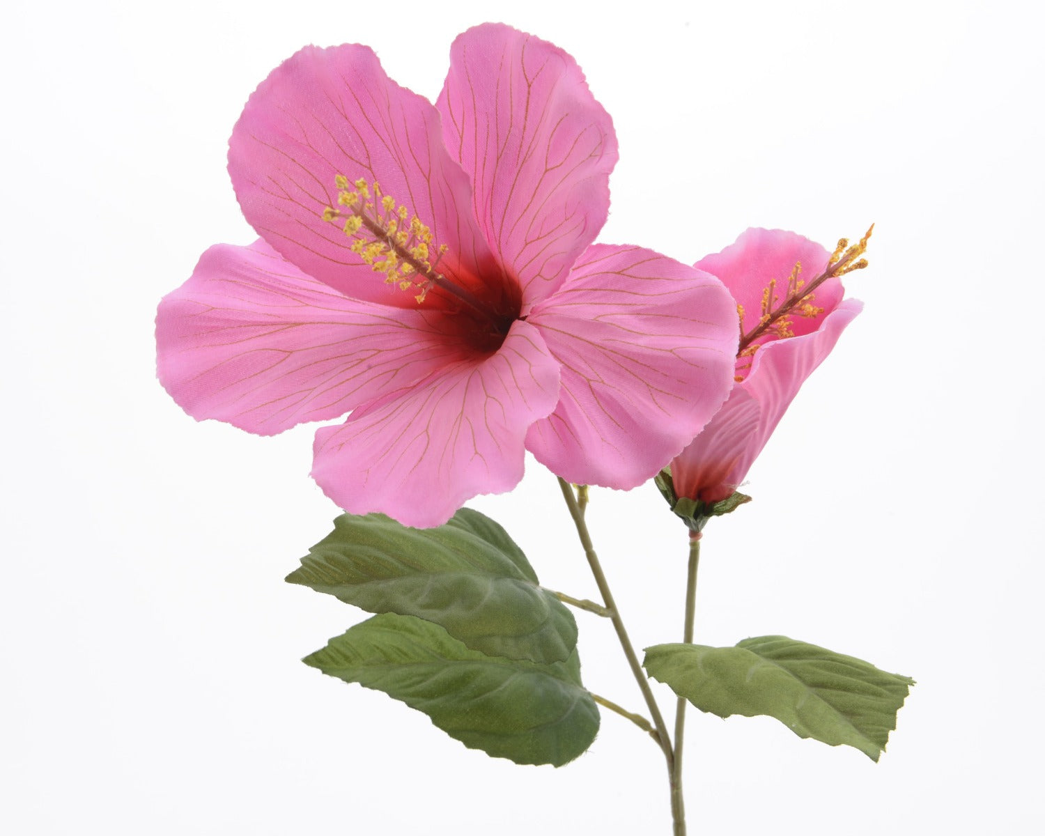 RAMO DI IBISCO ROSA ARTIFICIALE 74CM