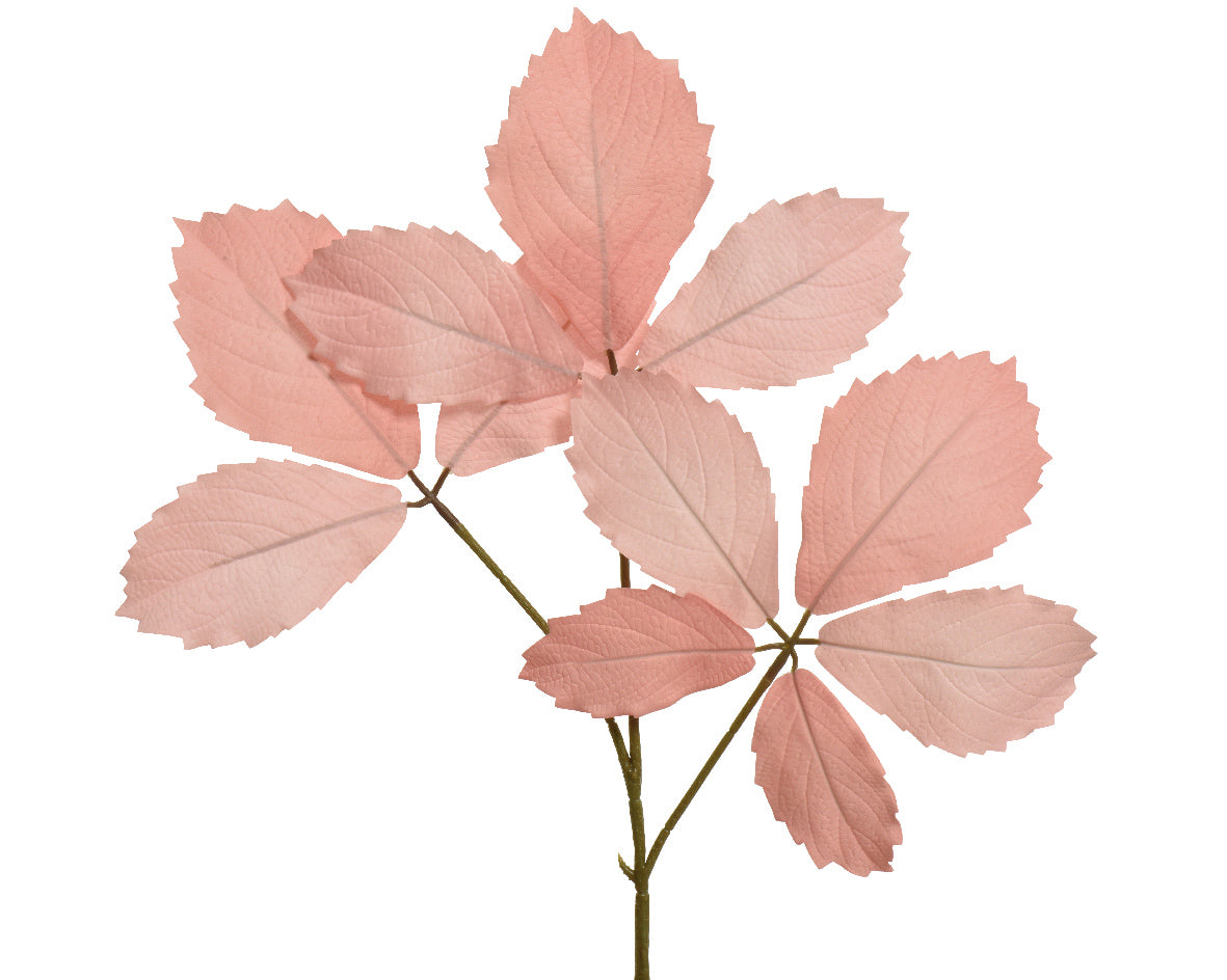 RAMO ARTIFICIALE CON FOGLIE ROSA 48X5X87CM