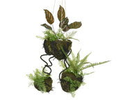 DECORAZIONE APPENDIBILE MUSCHIO E FOGLIE ARTIFICIALI IN VASO 78X43X97CM