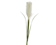 RAMO ARTIFICIALE CON GRAMINACEA FIORE BIANCO 126CM