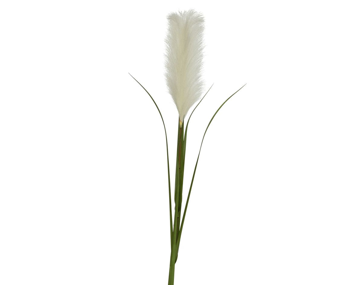 RAMO ARTIFICIALE CON GRAMINACEA FIORE BIANCO 126CM