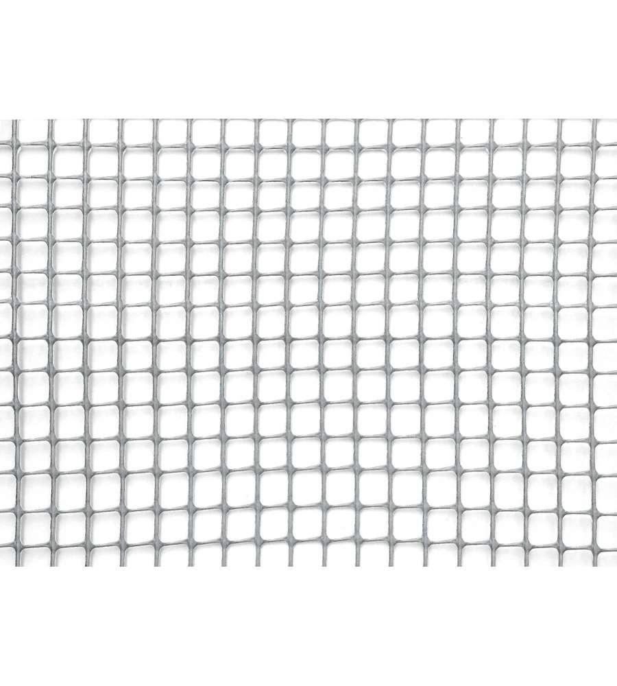 Rete Quadra Maglia Argento 10mm per Recinzioni 100x500cm