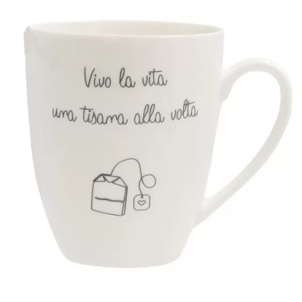 Mug Gli Onesti Buonanotte 450ml Bianco La Porcellana Bianca