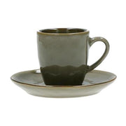 TAZZA DA CAFFE' CON PIATTINO CONCERTO GRIGIO TORTORA