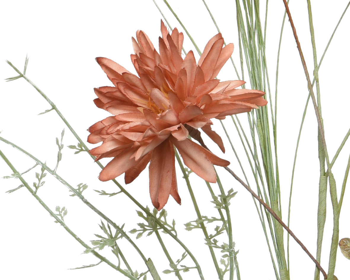 MAZZO DI FIORI ARTIFICIALE ARANCIONE/ROSA 13X20X60CM