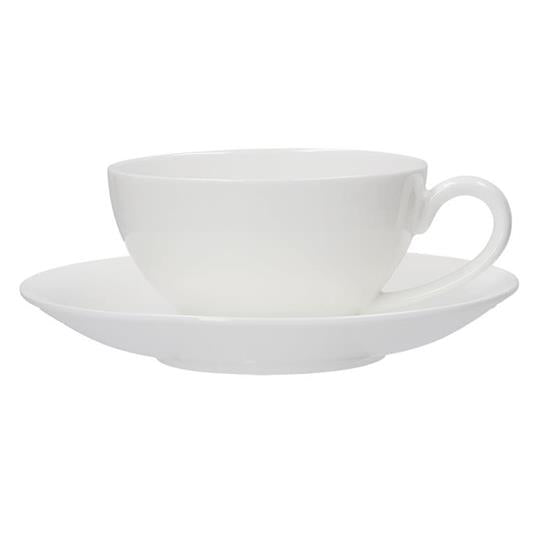 TAZZA DA THE CON PIATTINO 220CC IN PORCELLANA ESSENZIALE