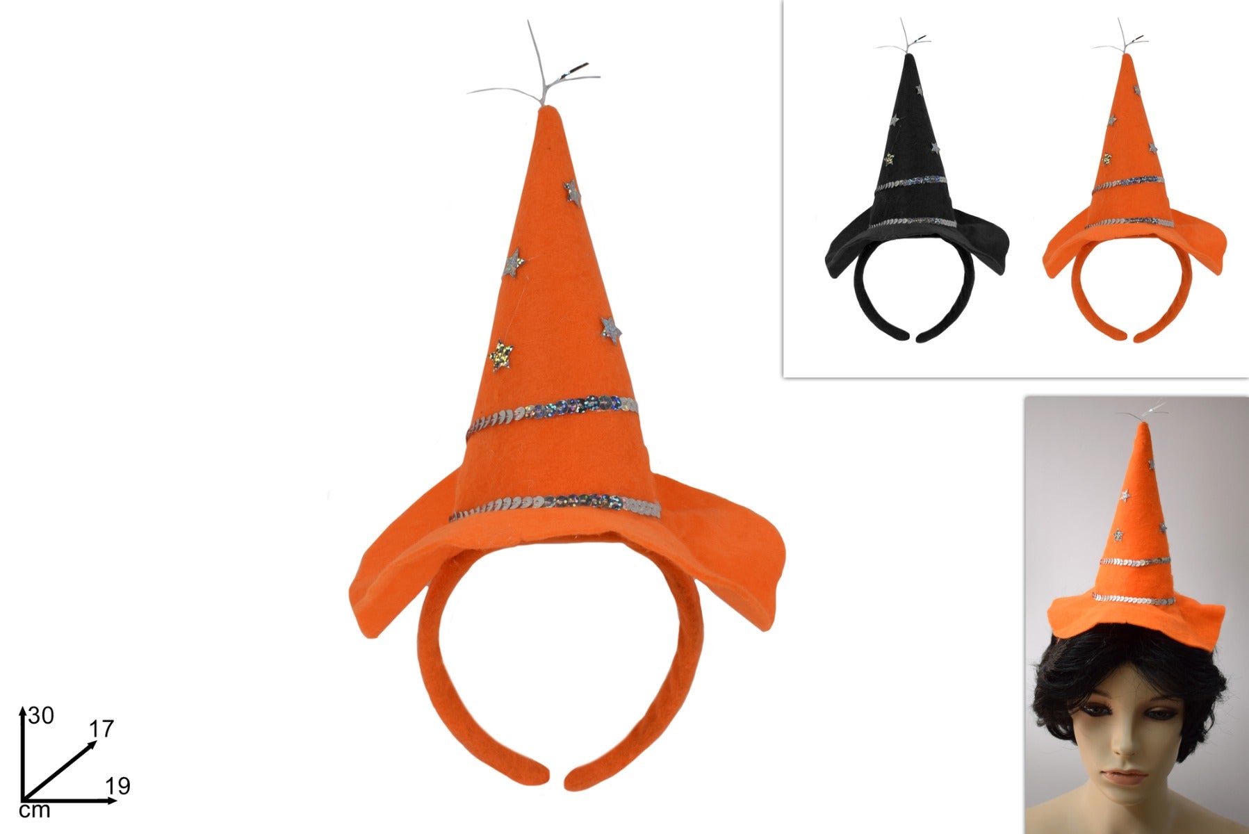 CERCHIETTO CAPPELLO DA STREGA 30CM