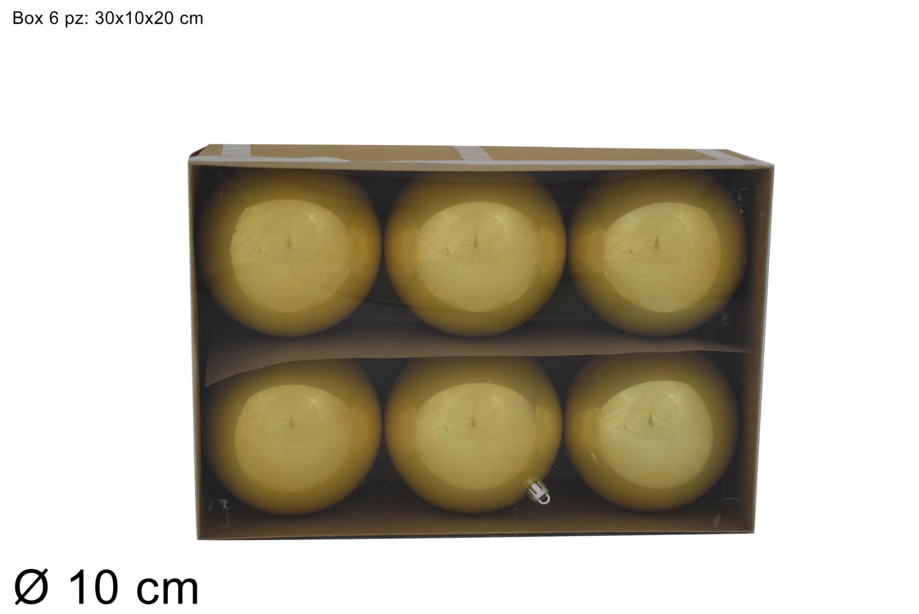 6 PALLINE ORO 10 CM