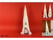 GNOMO DI NATALE FERMAPORTA 52CM BIANCO ASSORTITO