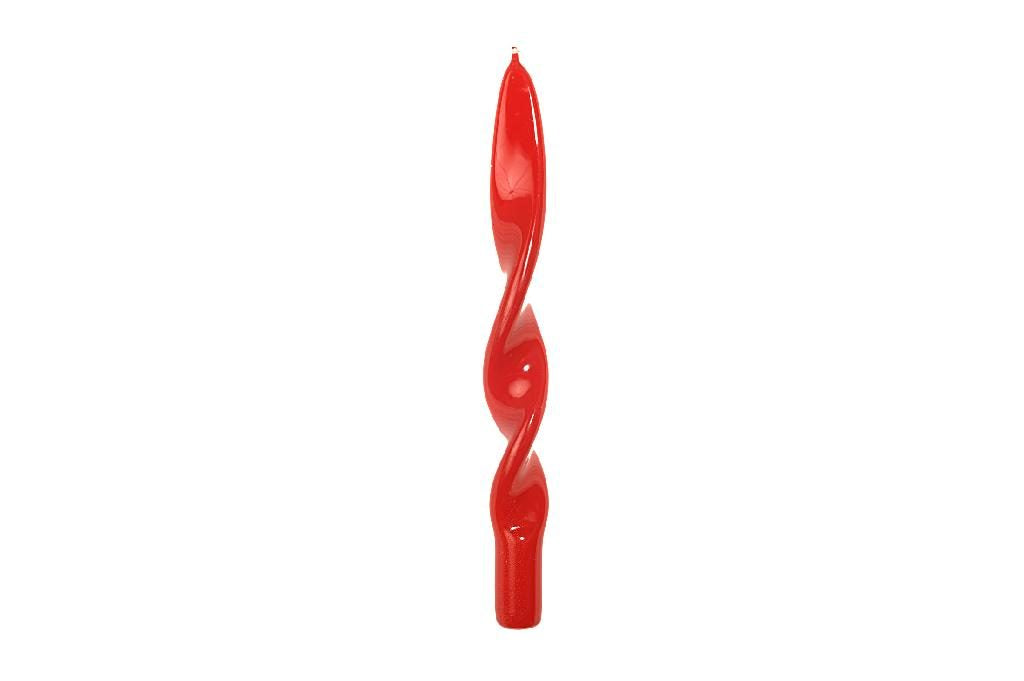 Candela a fiamma H25 cm rossa Mercury