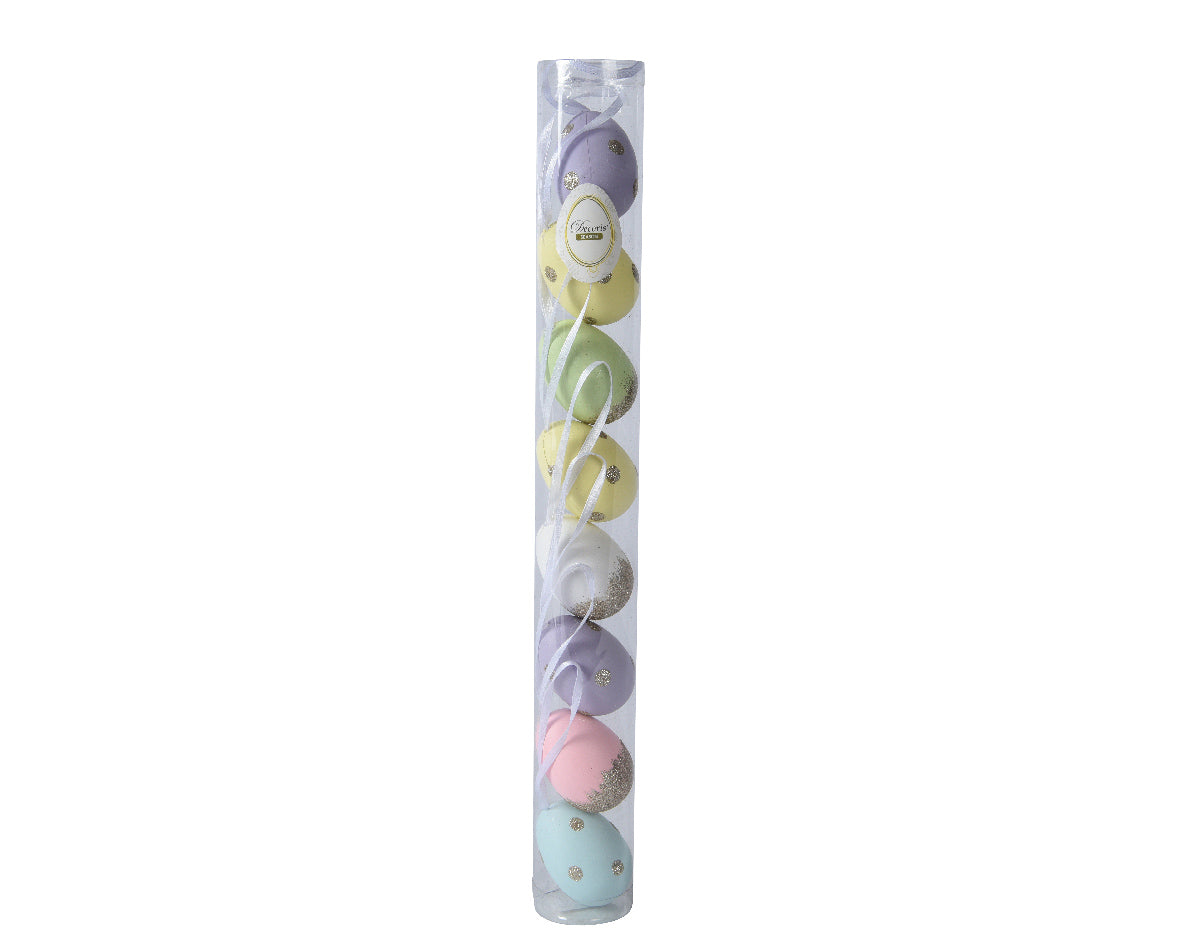 UOVA DI PASQUA CON DECORAZIONI IN GLITTER APPENDIBILI