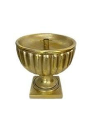 Base per albero a coppa con luce neon 42 x 42 x H43 cm oro Mercury
