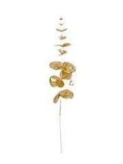 Foglia di eucalipto 7,6 x 6 x 36 cm dorata Mercury