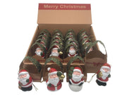 Pendenti natalizi a forma di Babbo Natale 6 x 3,5 x 8 cm modello assortito Mercury