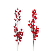 Pick con bacche rosse H61 cm modello assortito Mercury