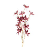 Ramo di camelie D14 x H96 cm viola con stelo dorato Mercury