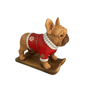 Bulldog sulla slitta 36 x 19 x 35 cm rosso Mercury