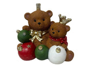 Base per albero con orsi Royal e sfere 52 x 31 x 49 cm Mercury