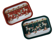 Vassoio decorato in latta D34 x H1,5 cm modello assortito Mercury