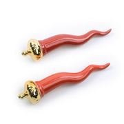 Cornetto portafortuna D5 x H21 cm rosso modello assortito Mercury