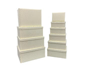 Scatola decorativa crema e oro Mercury