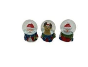 Sfera di neve con personaggi natalizi D5 x H7 cm modello assortito Mercury